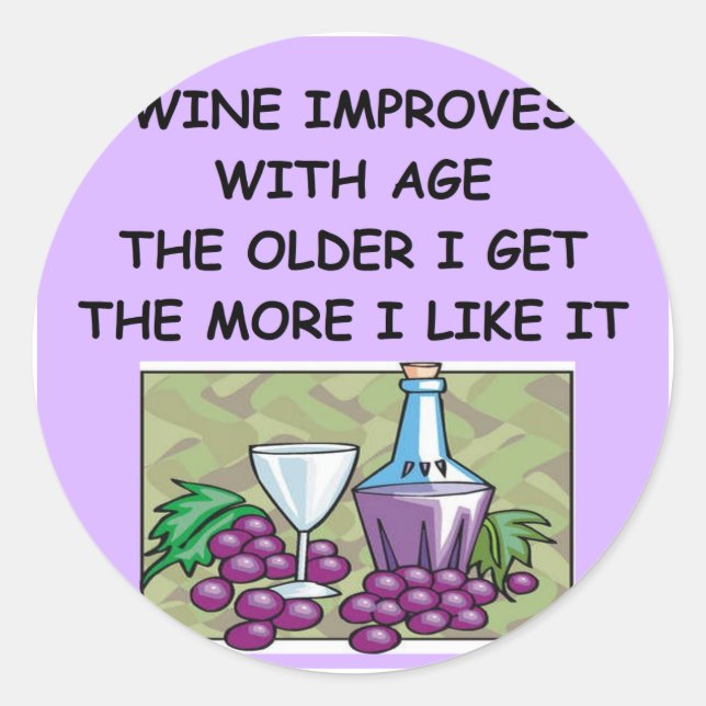 wine tasting classic round sticker (Front)