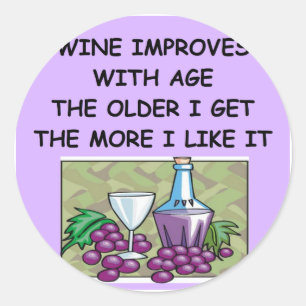 wine tasting classic round sticker