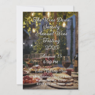 Wine Tasting Evening Invitation