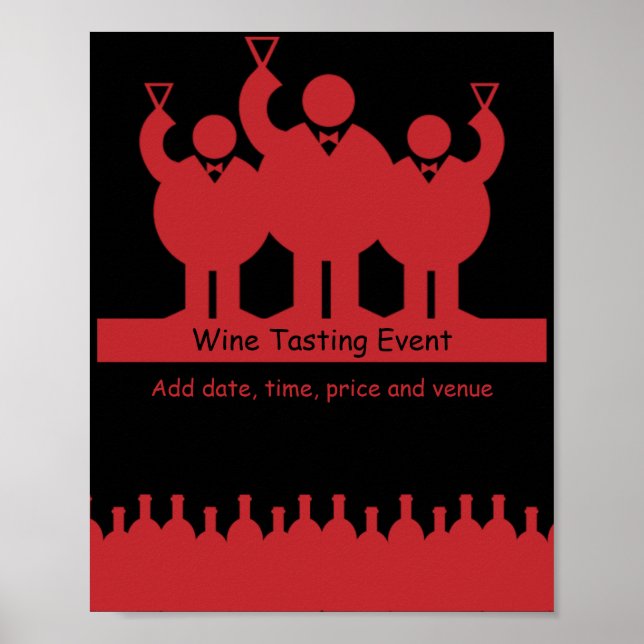 Wine Tasting Event Promotion Poster Postcard (Front)