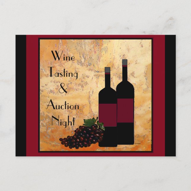Wine Tasting Fundraiser Invitation (Front)