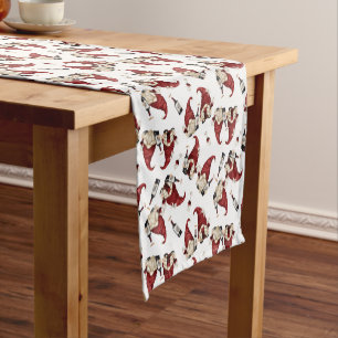 Wine Tasting Gnomes Short Table Runner