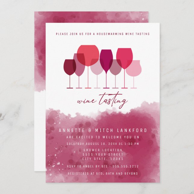 Wine Tasting, Housewarming Invitation (Front/Back)