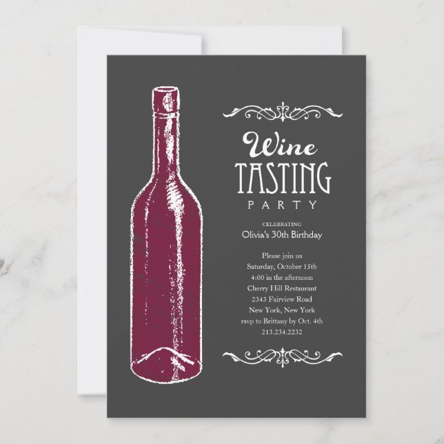Wine Tasting Invitations (Front)