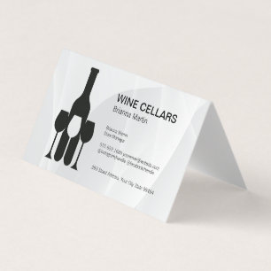 Wine Tasting Logo   Bottle   Glasses Business Card