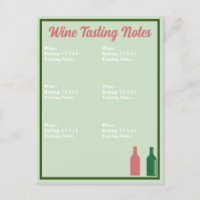 Wine Tasting Notecard Postcard