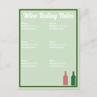 Wine Tasting Notecard Postcard