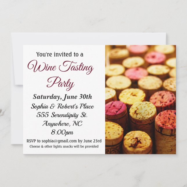Wine Tasting Party Invitation (Front)