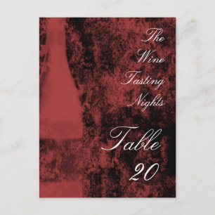 Wine tasting party Table Number Postcard