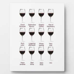 Wine tasting plaque