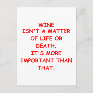 wine tasting postcard