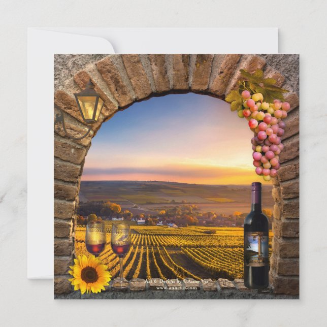 Wine Tasting Retirement Party Invitation (Back)