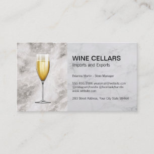 Wine Tasting Sommelier Marble Appointment Card