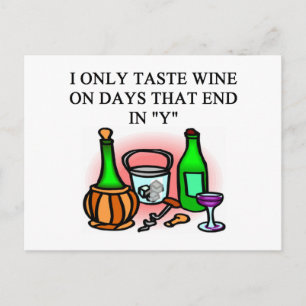 WINE tasting taster design Postcard