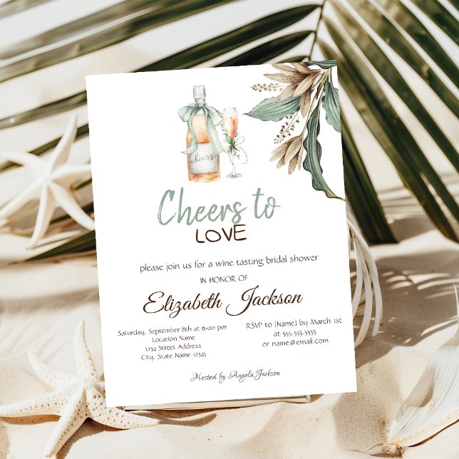 Wine Tasting Vintage Flowers Bridal Shower  Invitation (Creator Uploaded)