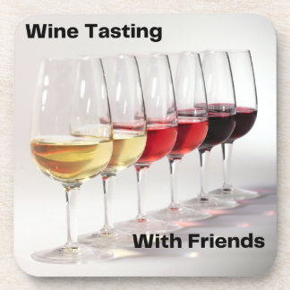 Wine Tasting with Friends on a Coaster