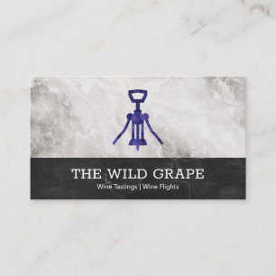 Wine Tastings   Marble   Wine Opener Business Card