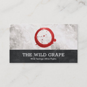 Wine Tastings   Marble   Wine Stain Business Card