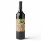 Wine Template Elegant Vintage Purple Grapes Custom