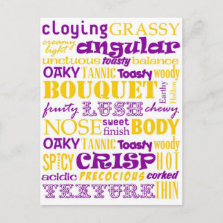 Wine Terms Invitation / Postcard