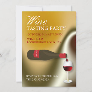 Wine testing party invitation