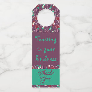 Wine Thank You Bottle Hanger Tag