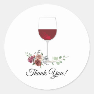 wine thank you stickers