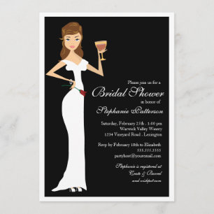 Wine Theme Bridal Shower Celebration Invitation