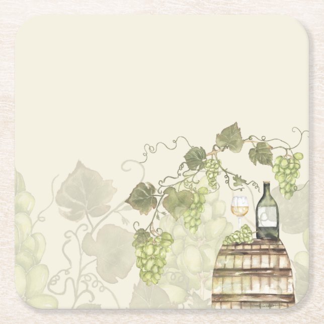 Wine Theme Coasters – Vineyard-Inspired (Front)