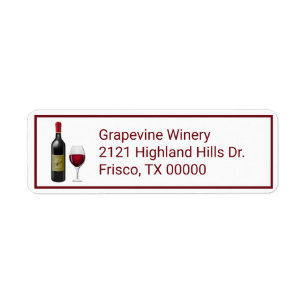 Wine Themed Address Label