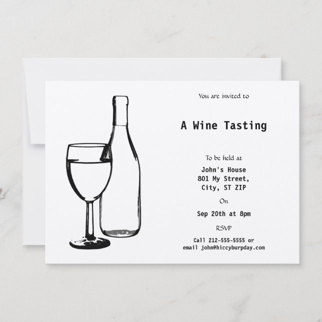 Wine Themed Event Invitation (Front)