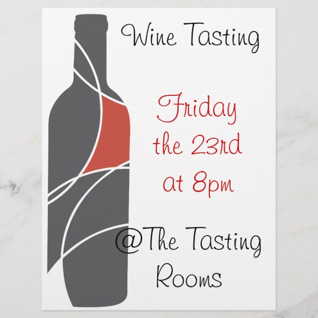 Wine themed flyer (Front)