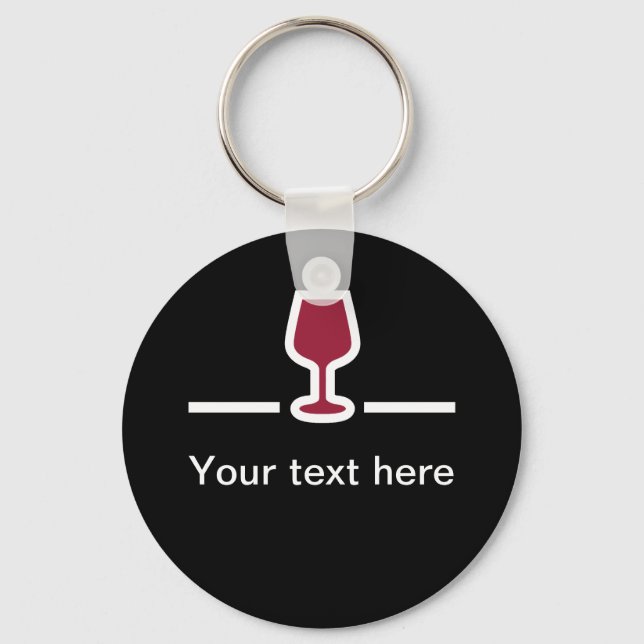 Wine Themed Message Keychains (Front)