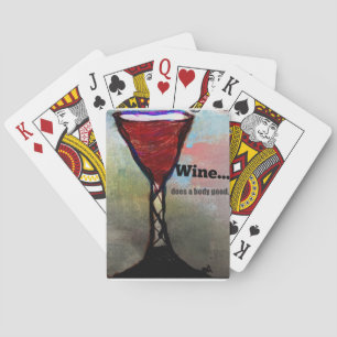 wine themed playing cards