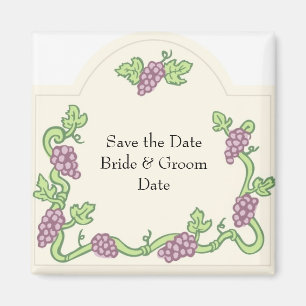Wine Themed Save the Date Magnets