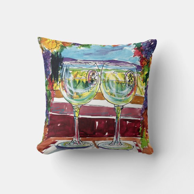 Wine Throw Pillow (Front)