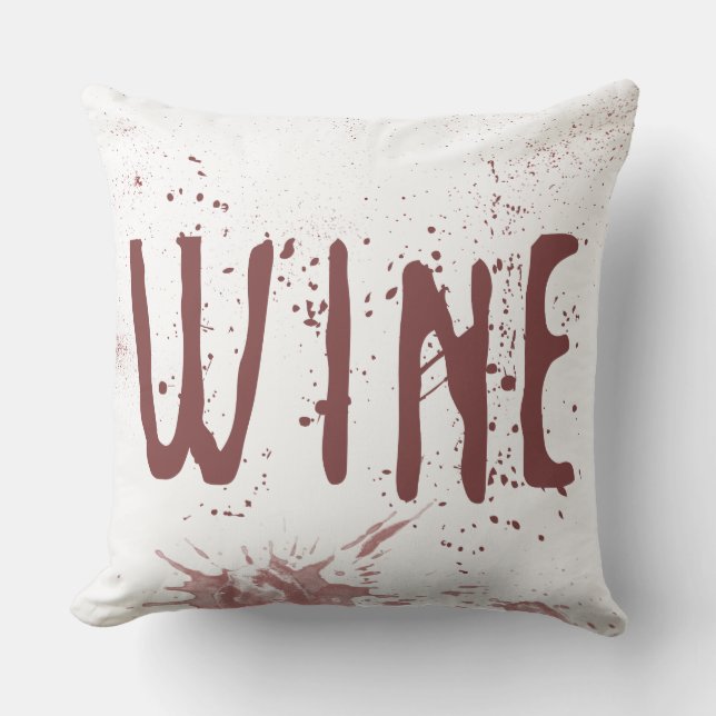 Wine Throw Pillow (Front)