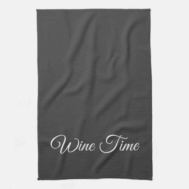 Wine Time Kitchen Towel (Vertical)