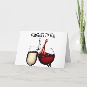 WINE TOAST TO YOU BEING "OVER THE HILL" CARD