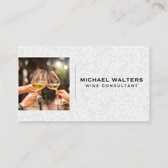 Wine Toasting Glasses | Winery Business Card (Front)