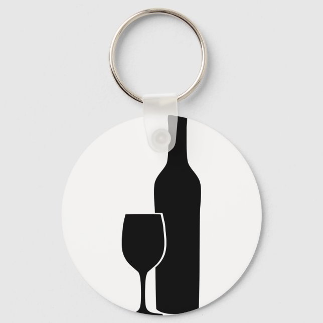 Wine - vine icon keychain (Front)