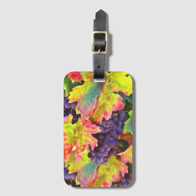 Wine Vineyard Luggage Tag (Front Vertical)