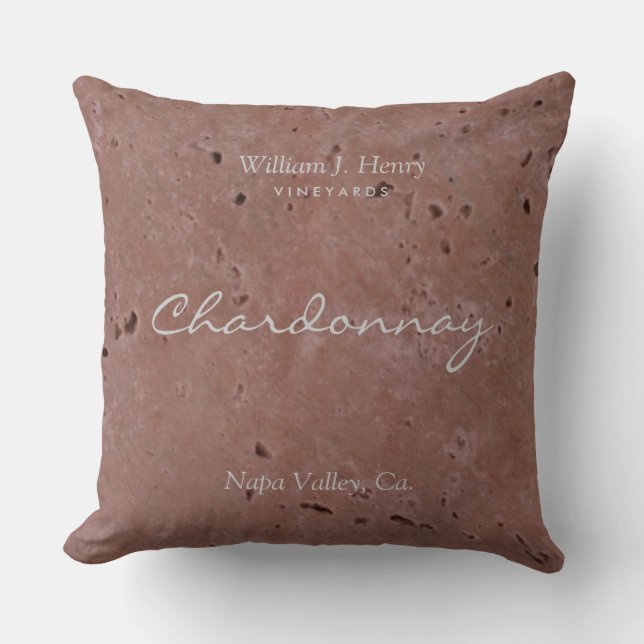 Wine Vineyard Red Throw Pillow (Front)