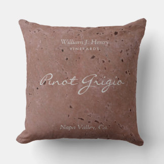 Wine Vineyard Red Throw Pillow
