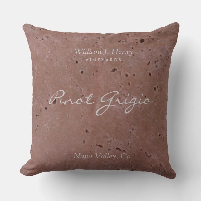 Wine Vineyard Red Throw Pillow (Front)
