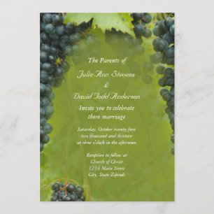 Wine Vineyard Theme Wedding Invitation