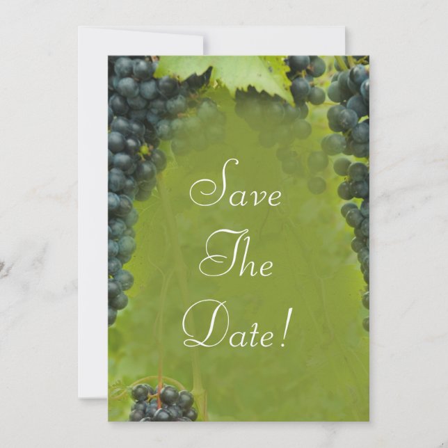 Wine Vineyard Theme Wedding Save The Date Invitation (Front)