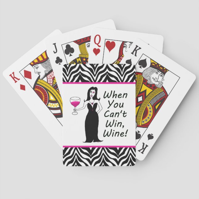 Wine Vixen When You Can't Win, Wine Playing Cards (Back)