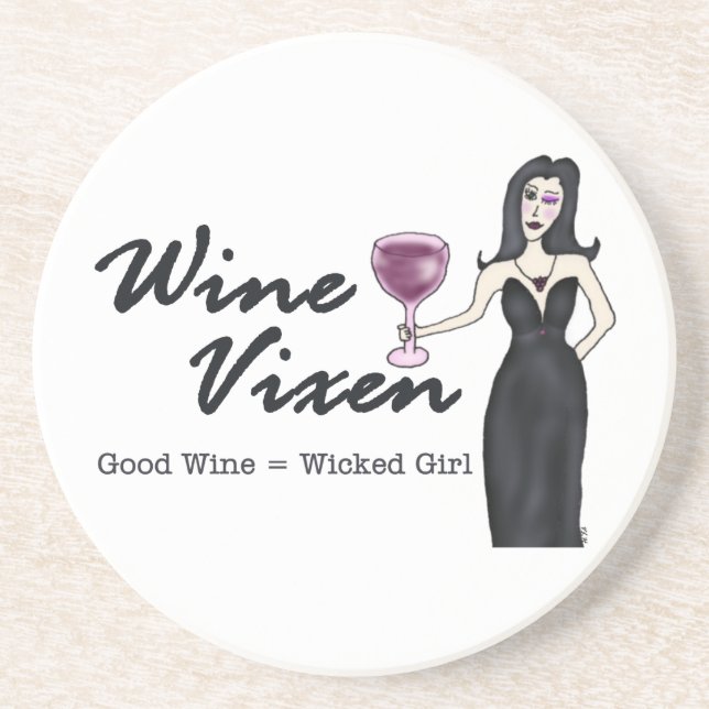 Wine Vixen "Wicked Girl" Coaster (Front)