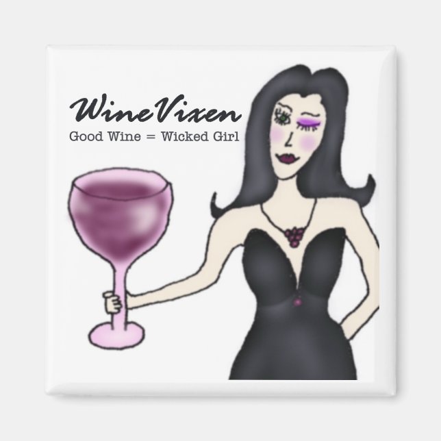Wine Vixen "Wicked Girl" Magnet (Front)